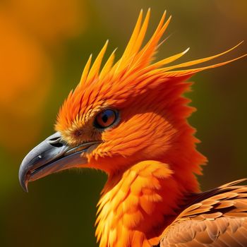 close up of a bird with a very colorful head and neck feathers and a black beak and a green background