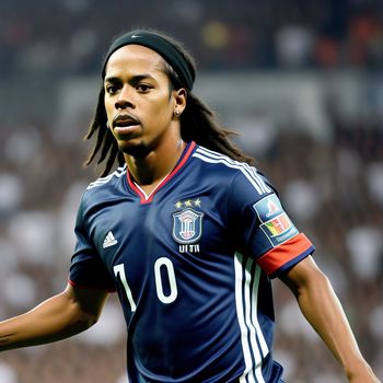 man with dreadlocks on his head is playing soccer in a stadium with a crowd of people