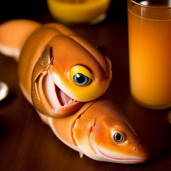 toy fish with a big smile on its face and mouth