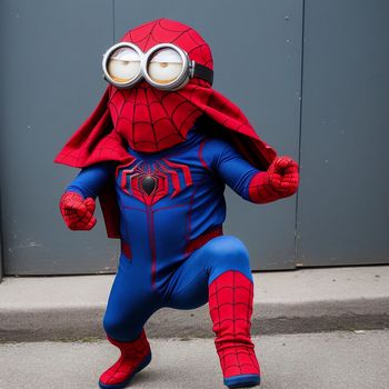 person in a spider suit with goggles on and a cape on