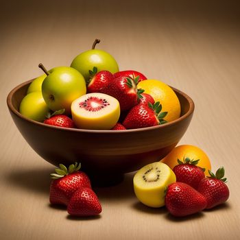 bowl of fruit with kiwis