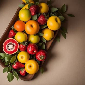 tray of fruit with oranges