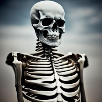 skeleton with a very large