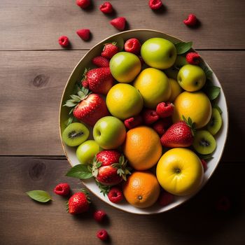 bowl of fruit with strawberries