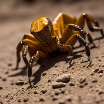 yellow insect with a long legs and legs on the ground