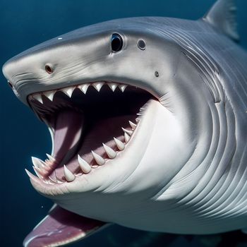 shark with its mouth open and it's teeth wide open and it's mouth wide open