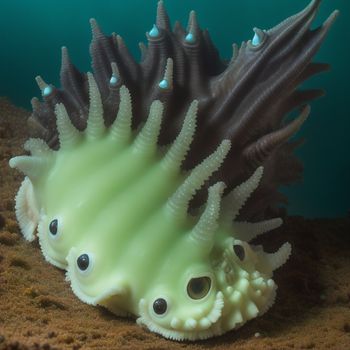 close up of a sea urchin on a sandy surface with water droplets on it's face