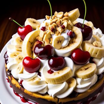 cake with bananas