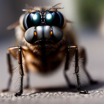 close up of a fly with two eyes and a nose with two legs and two legs with two eyes and two legs with two legs