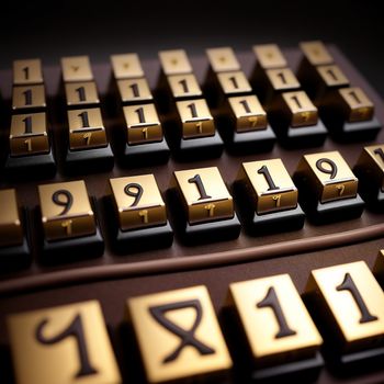 close up of a keyboard with numbers on it and a mouse pad with a mouse pad on it