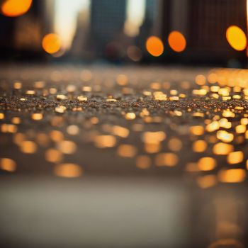 blurry picture of a city at night with lots of lights