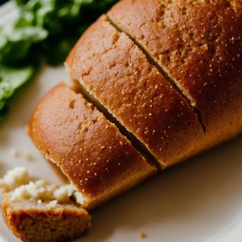 piece of bread with a bite taken out of it on a plate