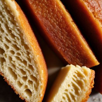 close up of a piece of bread with a bite taken out of it