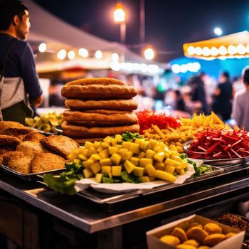 table topped with lots of different types of food on top of a metal tray