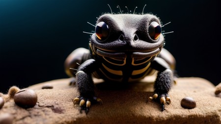 close up of a small lizard on top of a dirt surface