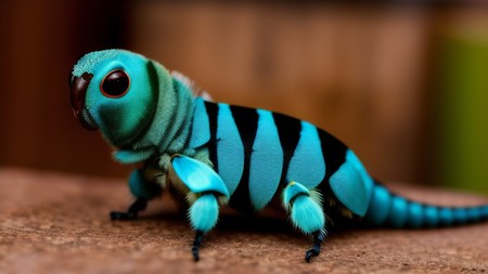 close up of a blue and black lizard on a rock with a blurry background