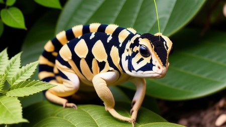 close up of a small animal on a leafy tree branch