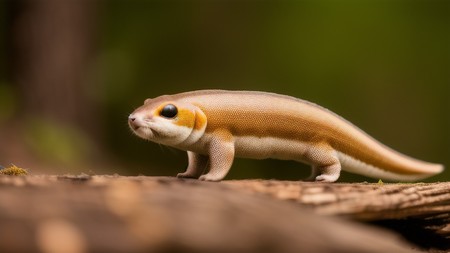 close up of a small animal on a tree branch with a blurry background