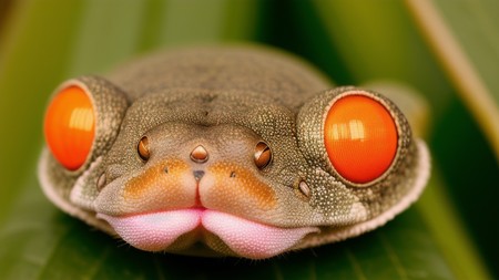 close up of a gecko's face with its tongue out