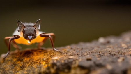 close up of a bug on a rock with its eyes open